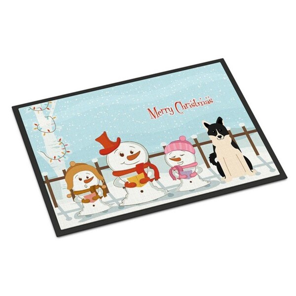 Carolines Treasures Merry Christmas Carolers Russo-European Laika Spitz Indoor or Outdoor Mat, 18 x 0.25 x 27 in. BB2360MAT - main